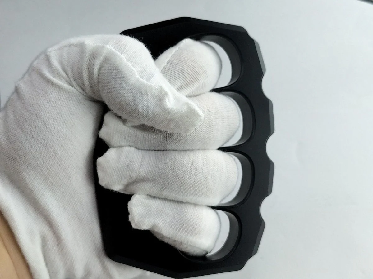 7075 Aviation Aluminum Knuckle Duster Boxing Self-defense Four-finger Button Window Breaker Outdoor Camping EDC Tool - Image 10