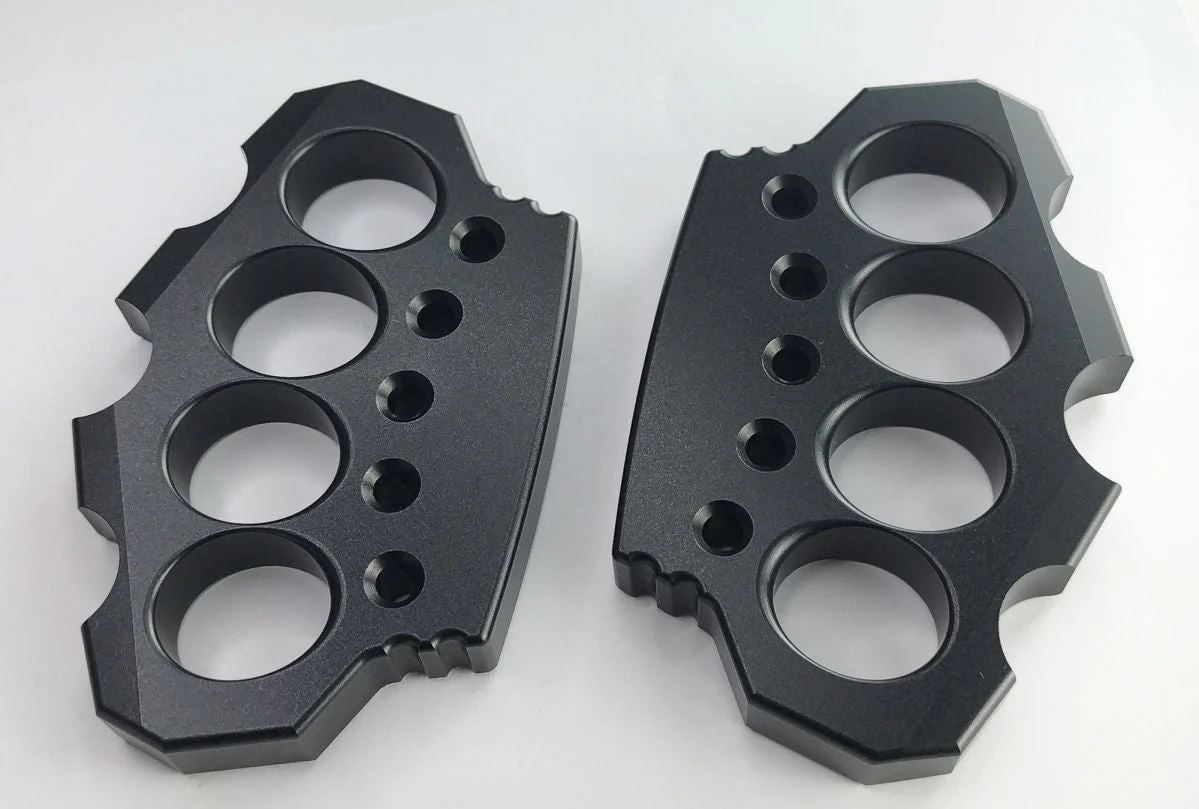 7075 Aviation Aluminum Knuckle Duster Boxing Self-defense Four-finger Button Window Breaker Outdoor Camping EDC Tool - Image 9