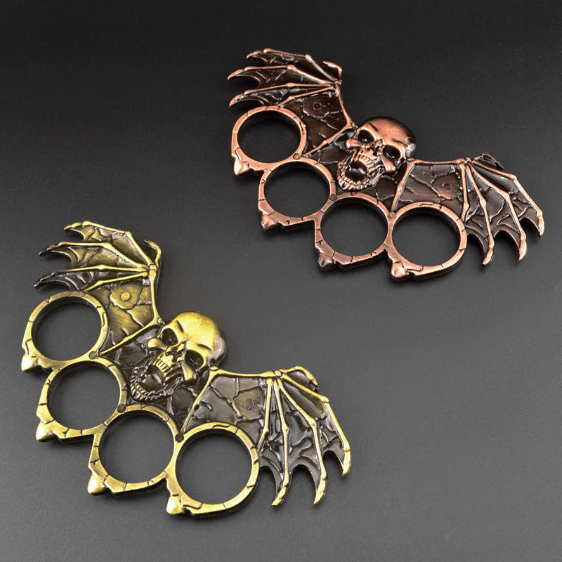 Bat Skeleton-Brass Knuckle Duster Boxing Four-finger Buckle Self-defense Window Breaker Outdoor Combat Protector EDC Tool - Image 2