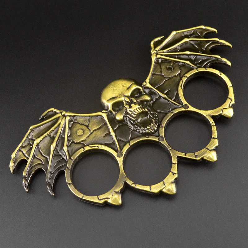 Bat Skeleton-Brass Knuckle Duster Boxing Four-finger Buckle Self-defense Window Breaker Outdoor Combat Protector EDC Tool - Image 3