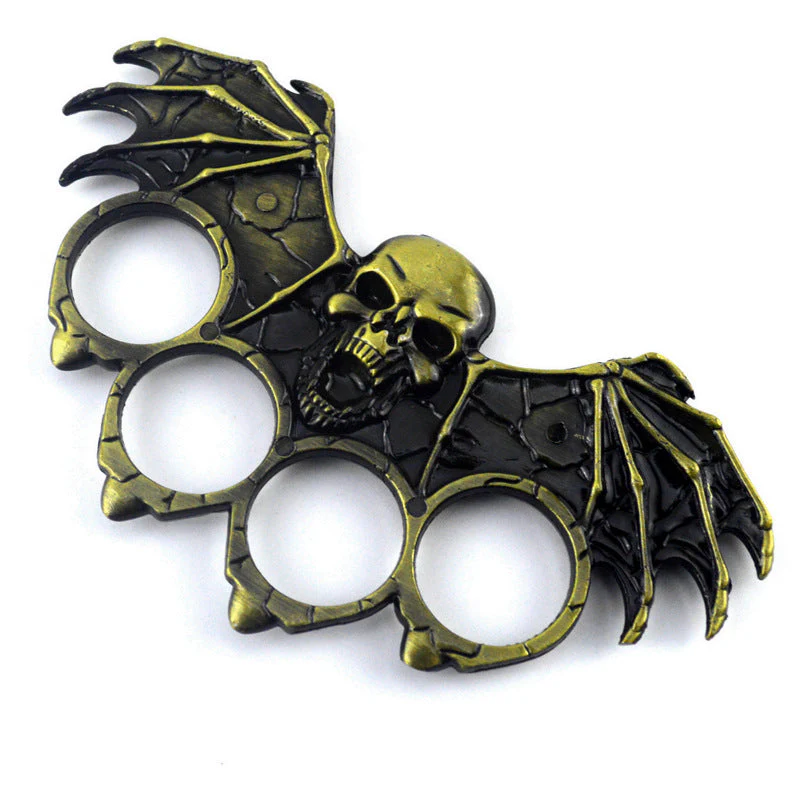 Bat Skeleton-Brass Knuckle Duster Boxing Four-finger Buckle Self-defense Window Breaker Outdoor Combat Protector EDC Tool - Image 7