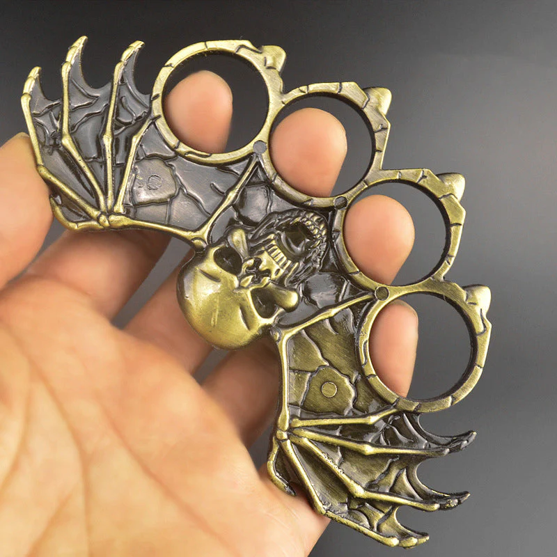 Bat Skeleton-Brass Knuckle Duster Boxing Four-finger Buckle Self-defense Window Breaker Outdoor Combat Protector EDC Tool - Image 8