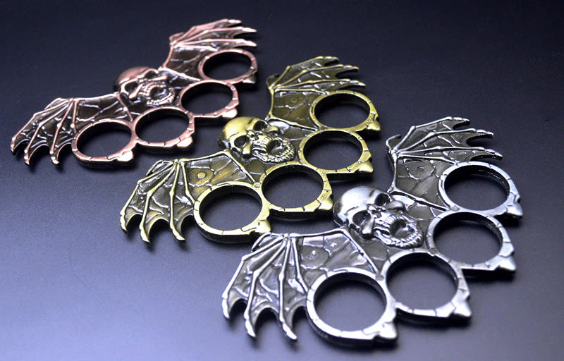 Bat Skeleton-Brass Knuckle Duster Boxing Four-finger Buckle Self-defense Window Breaker Outdoor Combat Protector EDC Tool - Image 9