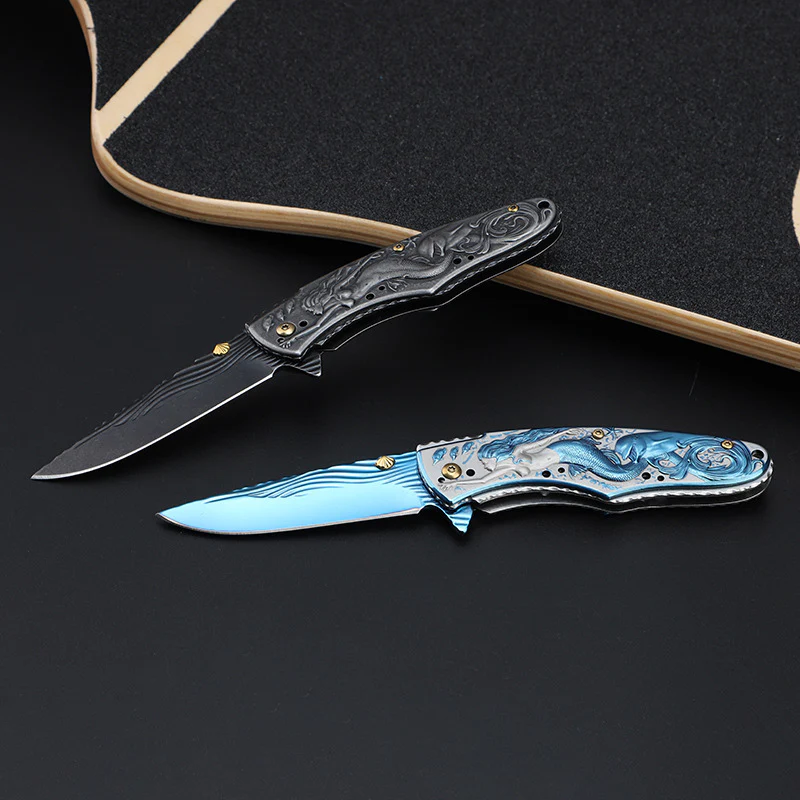Beautiful Mermaid Folding Knife Self-defense Tactics Pocket Knives - Image 2
