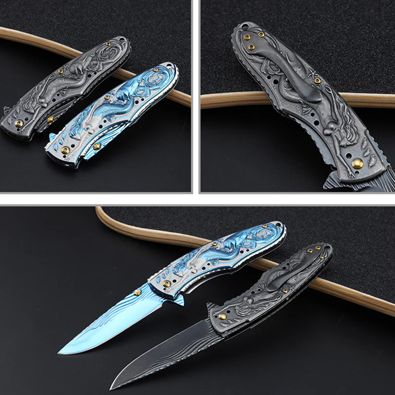Beautiful Mermaid Folding Knife Self-defense Tactics Pocket Knives - Image 4