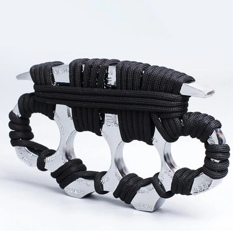 Thickened Brass Knuckle Duster Boxing Defense Window Breaker Four Finger Buckle Combat Fighting EDC Tool - Image 6