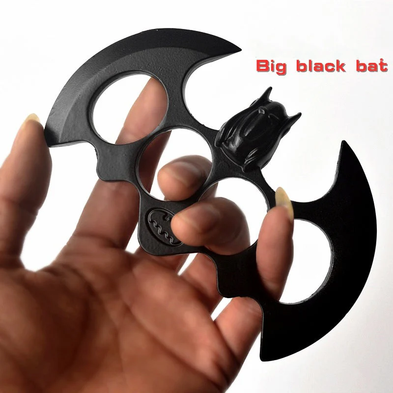Big Bat Metal Brass Knuckle Duster Boxing Four Finger Buckle Defense Window Breaker Outdoor EDC Tool - Image 2