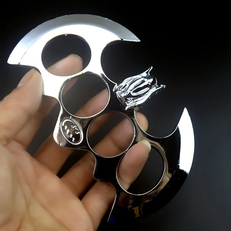 Big Bat Metal Brass Knuckle Duster Boxing Four Finger Buckle Defense Window Breaker Outdoor EDC Tool - Image 4