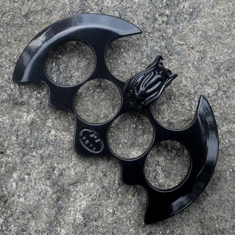 Big Bat Metal Brass Knuckle Duster Boxing Four Finger Buckle Defense Window Breaker Outdoor EDC Tool - Image 5