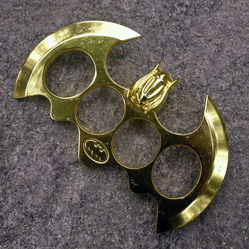 Big Bat Metal Brass Knuckle Duster Boxing Four Finger Buckle Defense Window Breaker Outdoor EDC Tool - Image 7