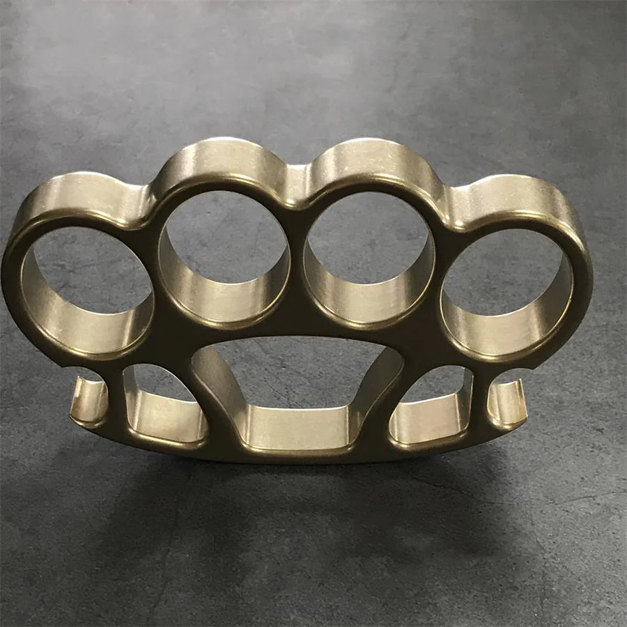 Big Finger Hole Brass Knuckle Duster Stonewashed Bottle Opener EDC Tool - Image 5