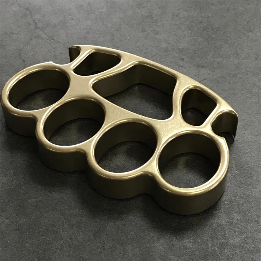 Big Finger Hole Brass Knuckle Duster Stonewashed Bottle Opener EDC Tool - Image 7