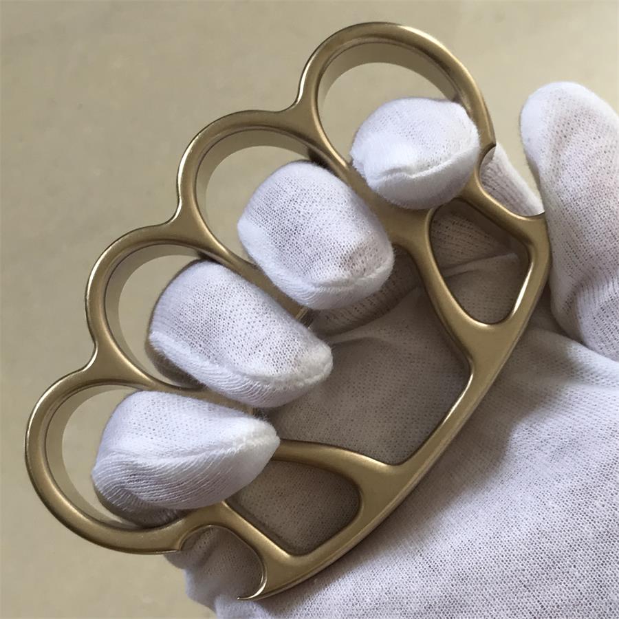 Big Finger Hole Brass Knuckle Duster Stonewashed Bottle Opener EDC Tool - Image 8