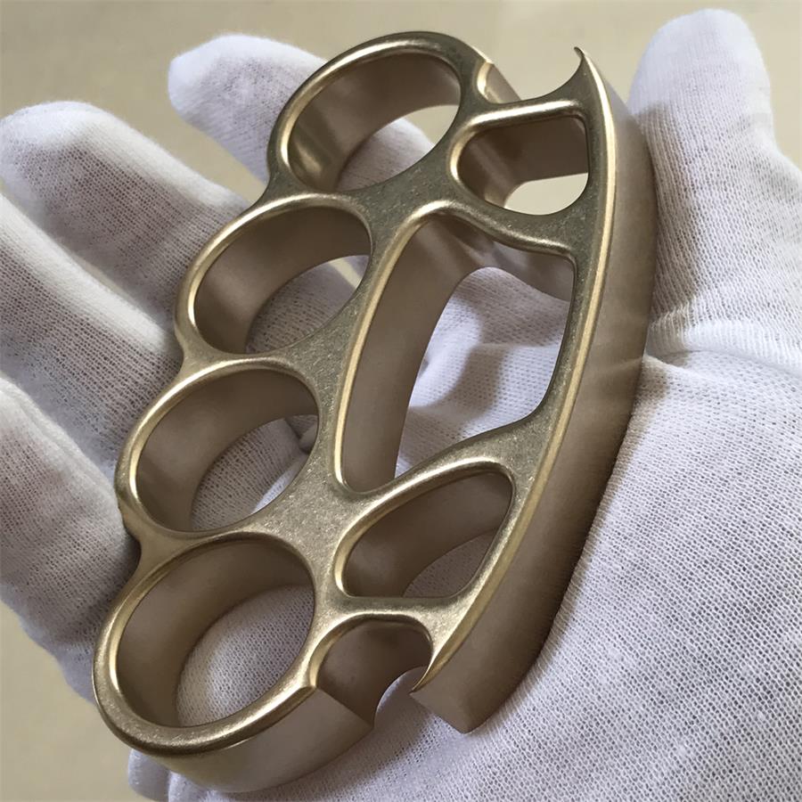 Big Finger Hole Brass Knuckle Duster Stonewashed Bottle Opener EDC Tool - Image 9