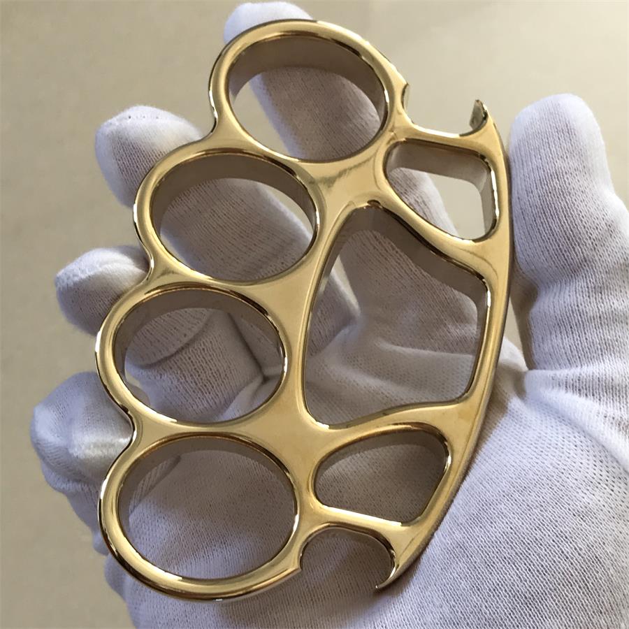 Mate X1 Plus Big Finger Hole Mirror Brass Knuckle Duster Bottle Opening EDC Tool - Image 12