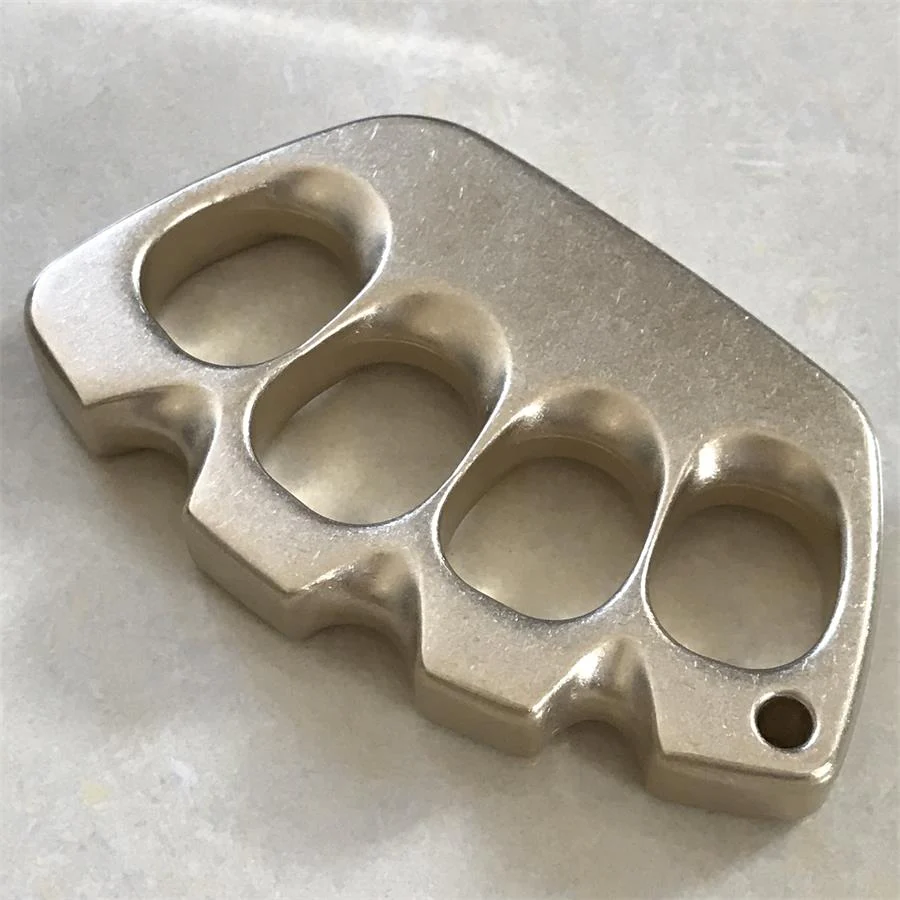 Big Finger Hole Stonewashed Brass Knuckle Dusters - Image 3