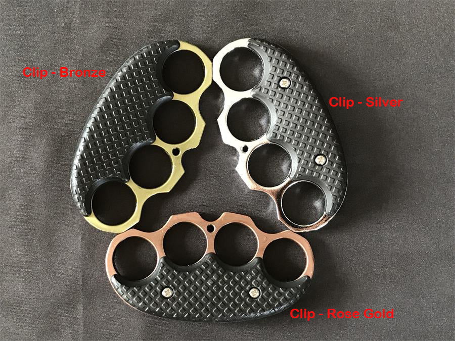 Clip Brass Knuckle Duster Boxing Defense Window Breaker Four Finger Buckle Combat Fighting EDC Tool - Image 4