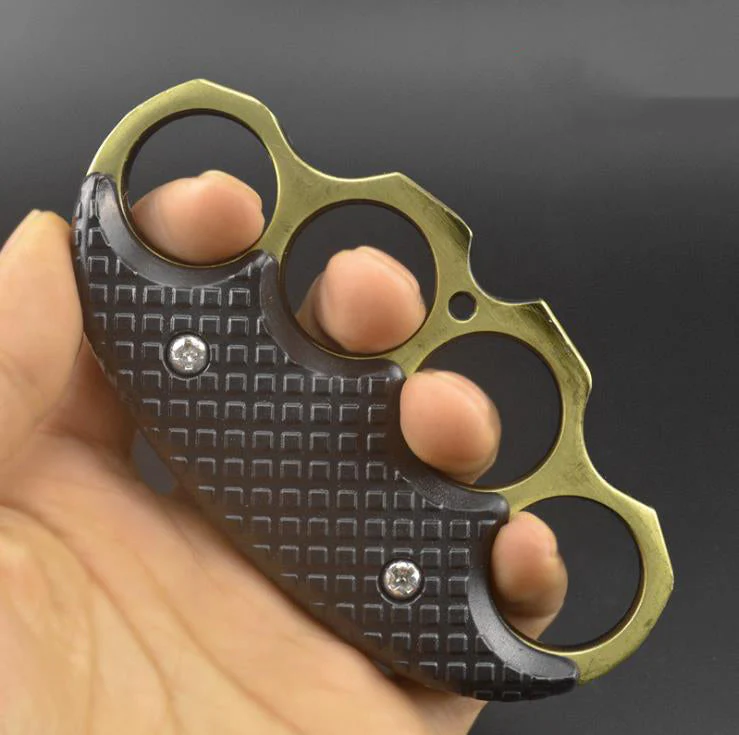 Clip Brass Knuckle Duster Boxing Defense Window Breaker Four Finger Buckle Combat Fighting EDC Tool - Image 5