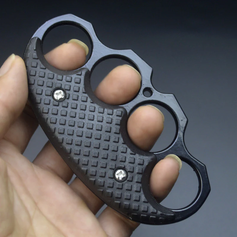 Clip Brass Knuckle Duster Boxing Defense Window Breaker Four Finger Buckle Combat Fighting EDC Tool - Image 9