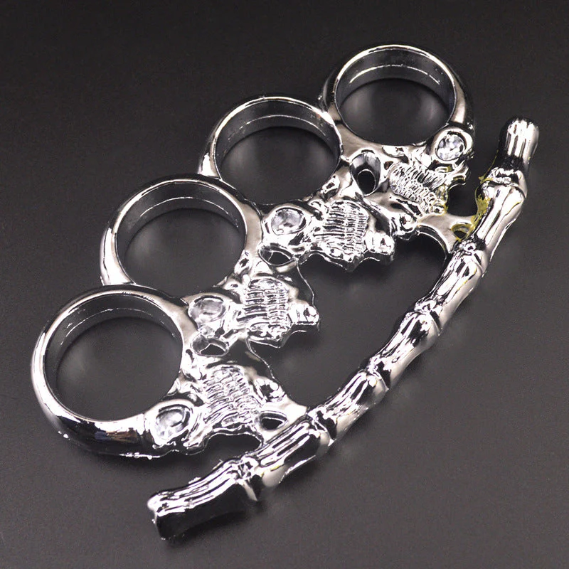 Bones Skull - Knuckle Duster Boxing Four Finger Buckle Defense Window Breaker Outdoor EDC Tool - Image 8