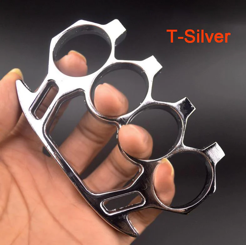 Brass Knuckle Duster Boxing Four Finger Buckle Defense Window Breaker Outdoor Training Combat Protective Gear EDC Tool - Image 7
