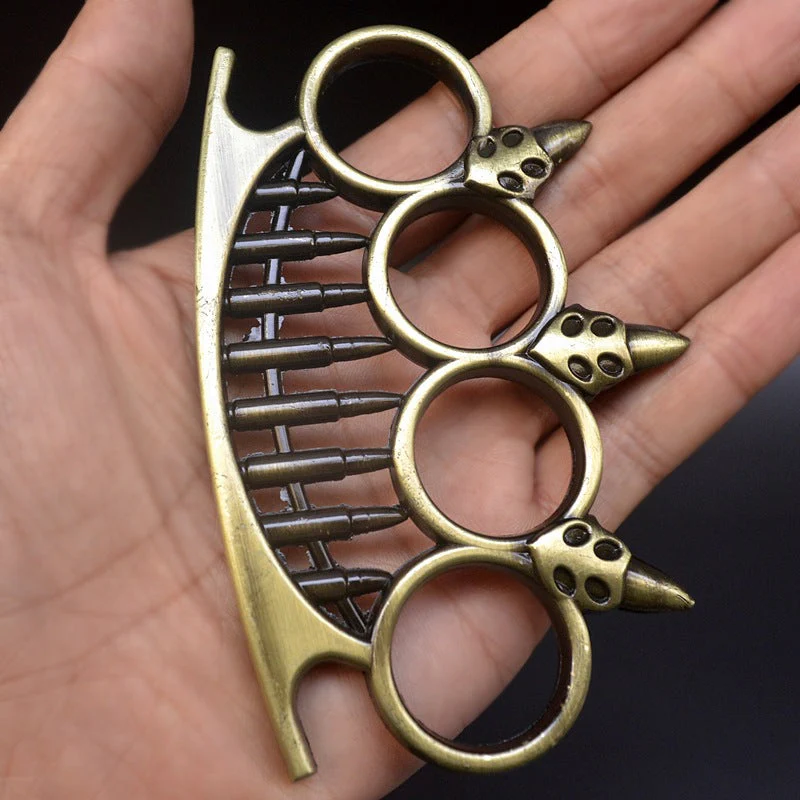 Bullet Style Knuckle Duster Boxing Four Finger Buckle Self Defense Window Breaker Outdoor Portable EDC Tool - Image 6