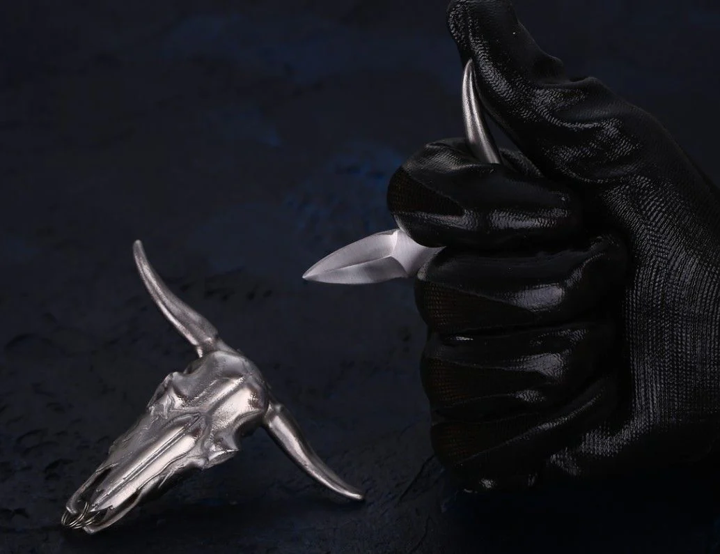 Bullhead Necklace Knife Mini Decorative EDC Pocket Knives - Image 6