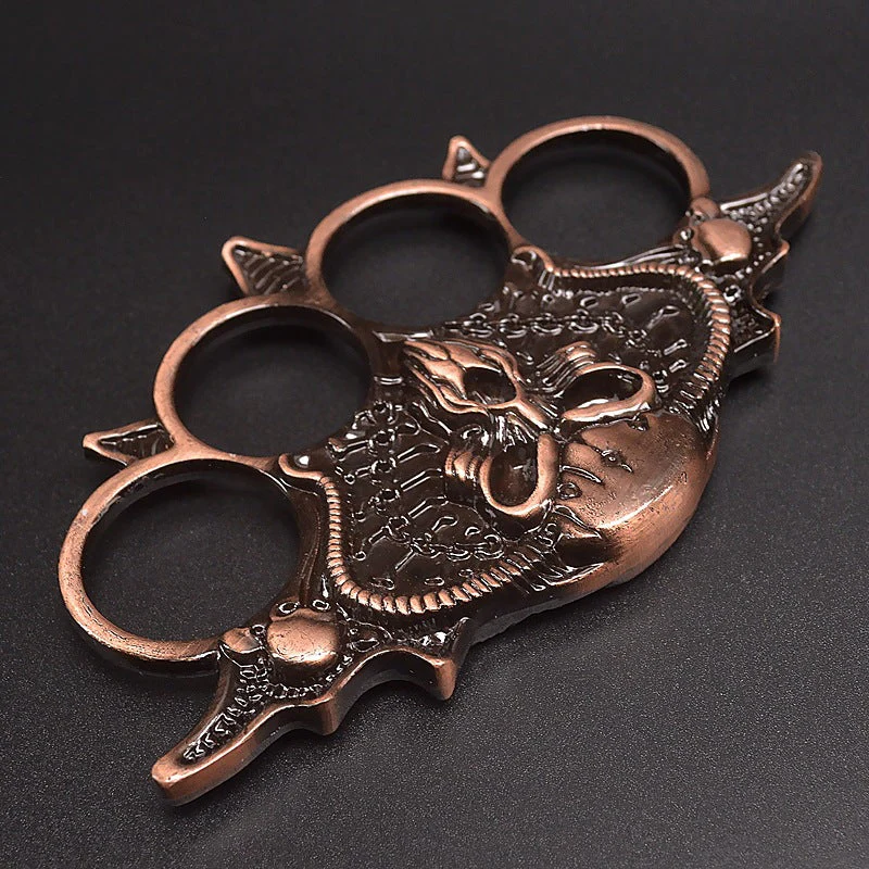 Bullwinkle-Brass Knuckle Duster Boxing Four Finger Buckle Defense Window Breaker Outdoor EDC Tool - Image 5