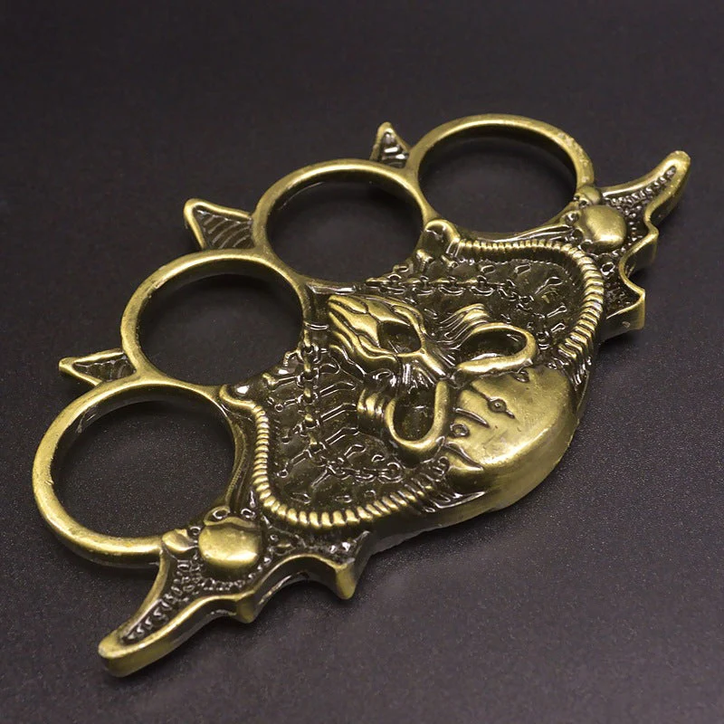 Bullwinkle-Brass Knuckle Duster Boxing Four Finger Buckle Defense Window Breaker Outdoor EDC Tool - Image 6