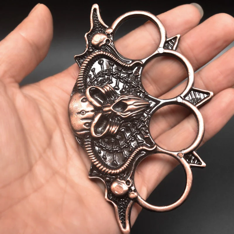 Bullwinkle-Brass Knuckle Duster Boxing Four Finger Buckle Defense Window Breaker Outdoor EDC Tool - Image 7