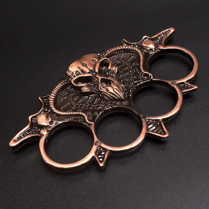 Bullwinkle-Brass Knuckle Duster Boxing Four Finger Buckle Defense Window Breaker Outdoor EDC Tool - Image 8
