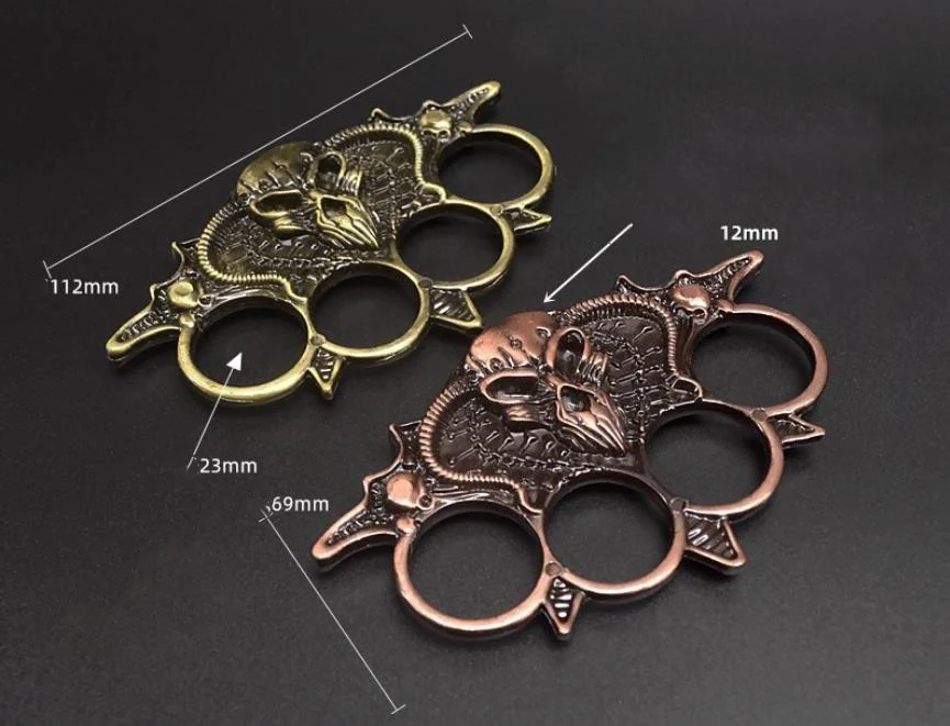 Bullwinkle-Brass Knuckle Duster Boxing Four Finger Buckle Defense Window Breaker Outdoor EDC Tool - Image 9