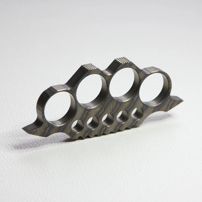 Burning Titanium Knuckle Duster Broken Window Boxing Self Defense EDC Tool - Image 10