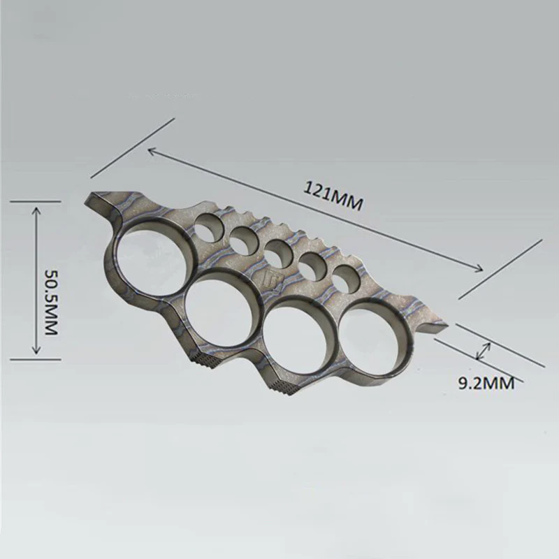 Burning Titanium Knuckle Duster Broken Window Boxing Self Defense EDC Tool - Image 6