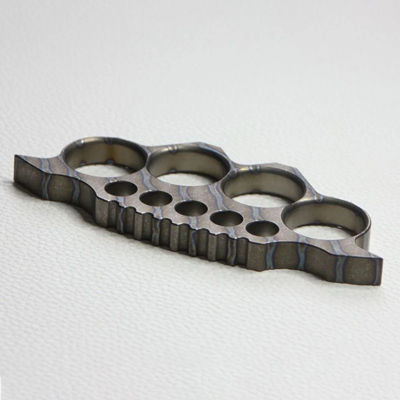 Burning Titanium Knuckle Duster Broken Window Boxing Self Defense EDC Tool - Image 7