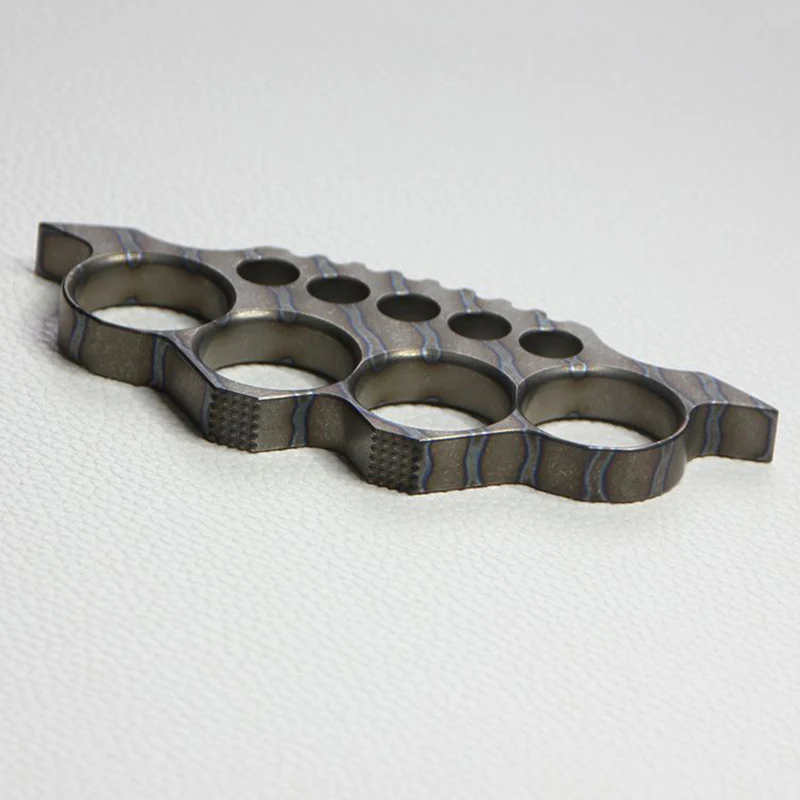 Burning Titanium Knuckle Duster Broken Window Boxing Self Defense EDC Tool - Image 8