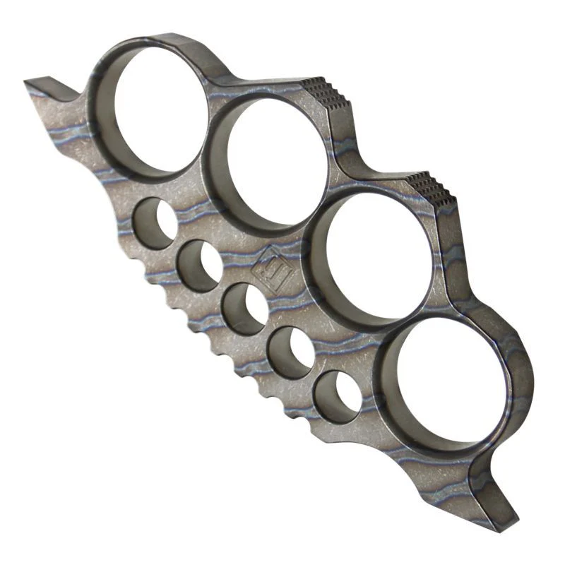 Burning Titanium Knuckle Duster Broken Window Boxing Self Defense EDC Tool - Image 9