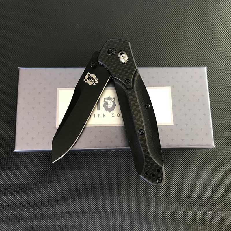 Carbon Fiber Handle 940 Folding Knife Outdoor Camping Tactical Safety Defense Pocket Military Knives - Image 10