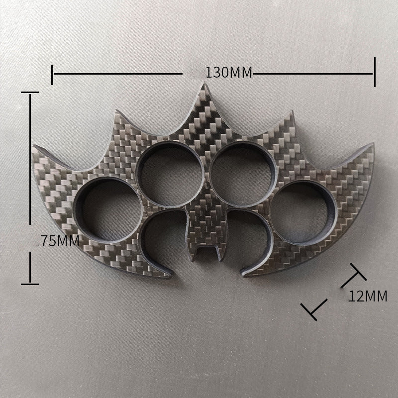 Carbon Fiber Knuckle Duster Four Finger Security Boxing Window Breaking EDC Tool - Image 8
