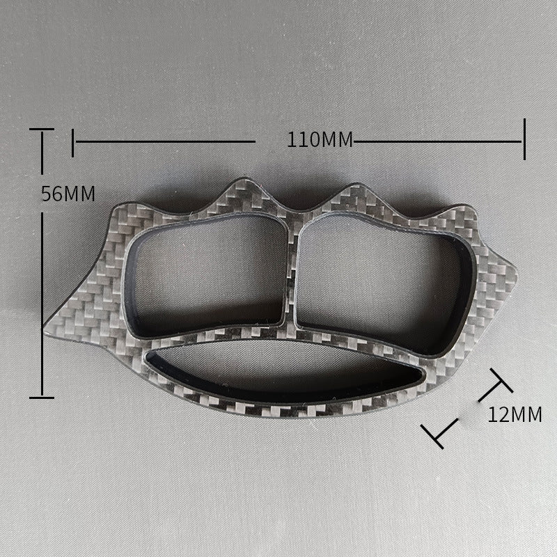 Carbon Fiber Knuckle Duster Four Finger Security Boxing Window Breaking EDC Tool - Image 9