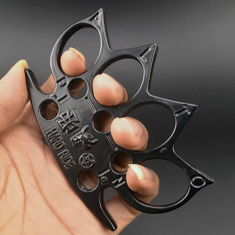 Cattle-Brass Knuckle Duster Boxing Four Finger Buckle Defense Window Breaker Outdoor EDC Tool - Image 4