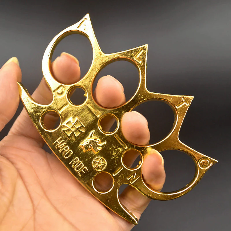 Cattle-Brass Knuckle Duster Boxing Four Finger Buckle Defense Window Breaker Outdoor EDC Tool - Image 5