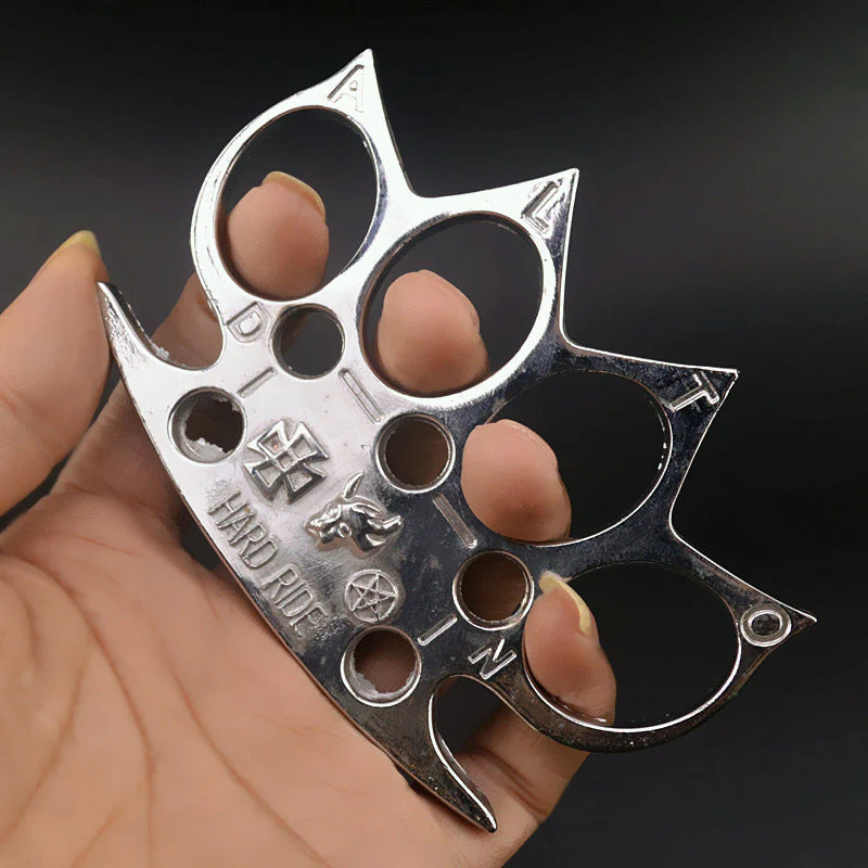 Cattle-Brass Knuckle Duster Boxing Four Finger Buckle Defense Window Breaker Outdoor EDC Tool - Image 6