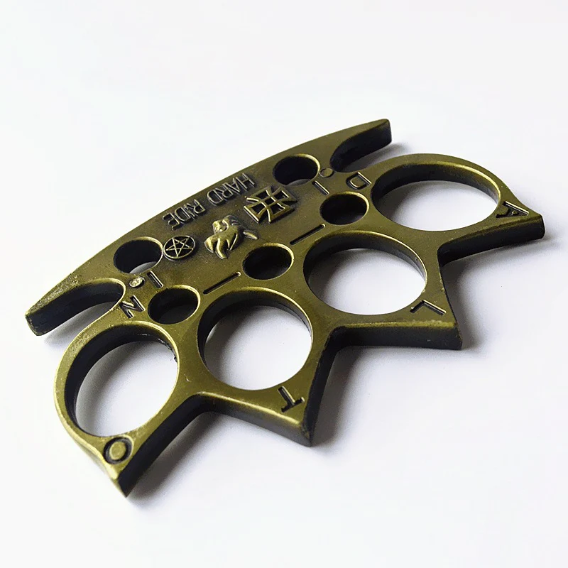 Cattle-Brass Knuckle Duster Boxing Four Finger Buckle Defense Window Breaker Outdoor EDC Tool - Image 9