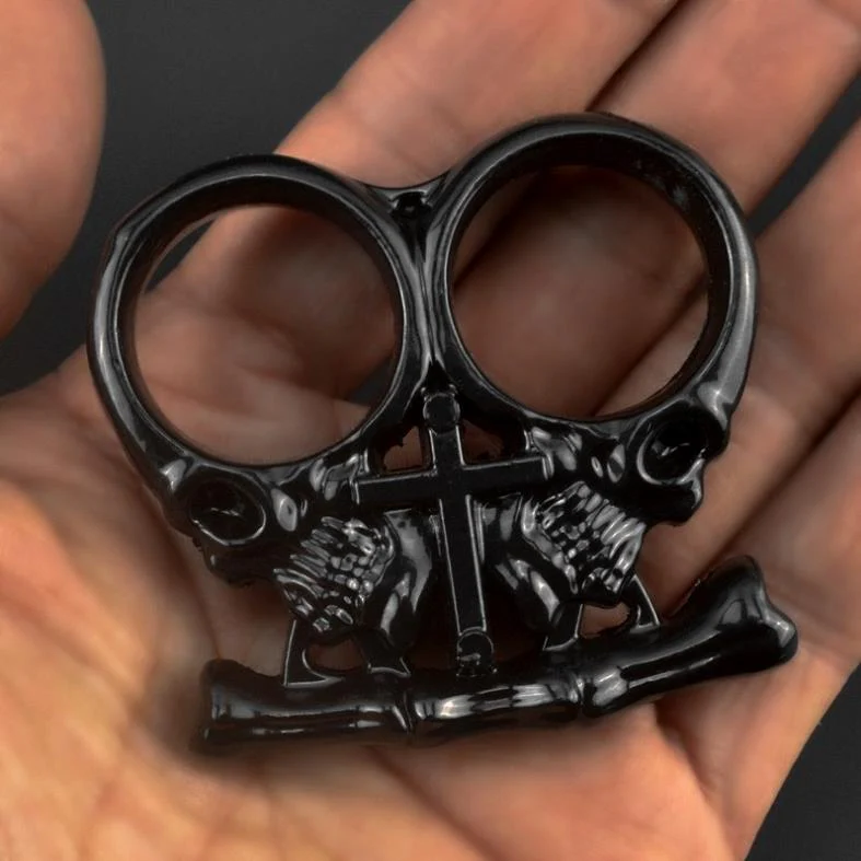 Portable Knuckle Duster Boxing Defense Window Breaker Two Finger Buckle Combat Fighting EDC Tool - Image 7