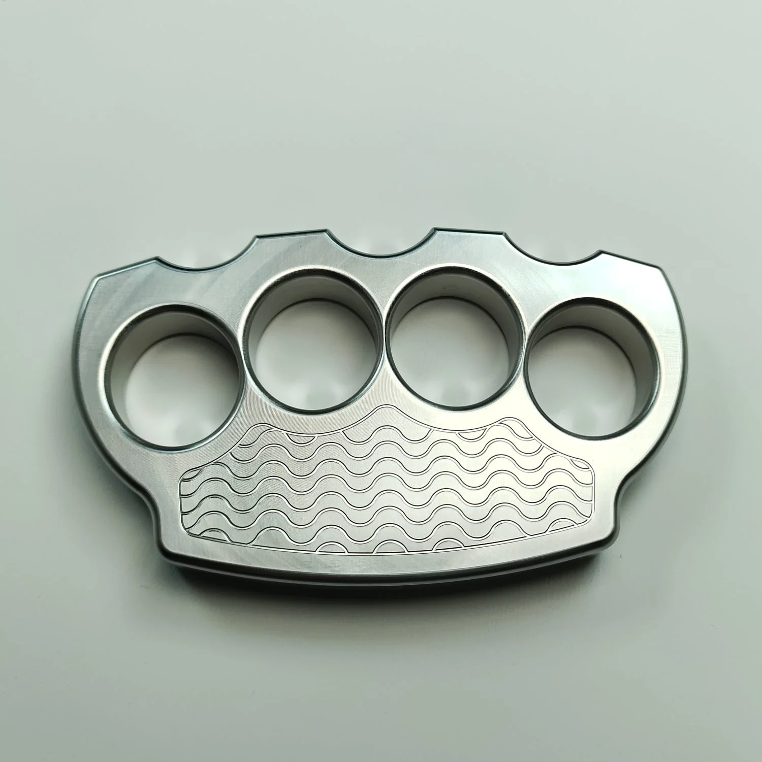 Classic Solid Stainless Steel Knuckle Duster Boxing Four Finger Buckle Defense Window Breaker Outdoor EDC Tool - Image 5