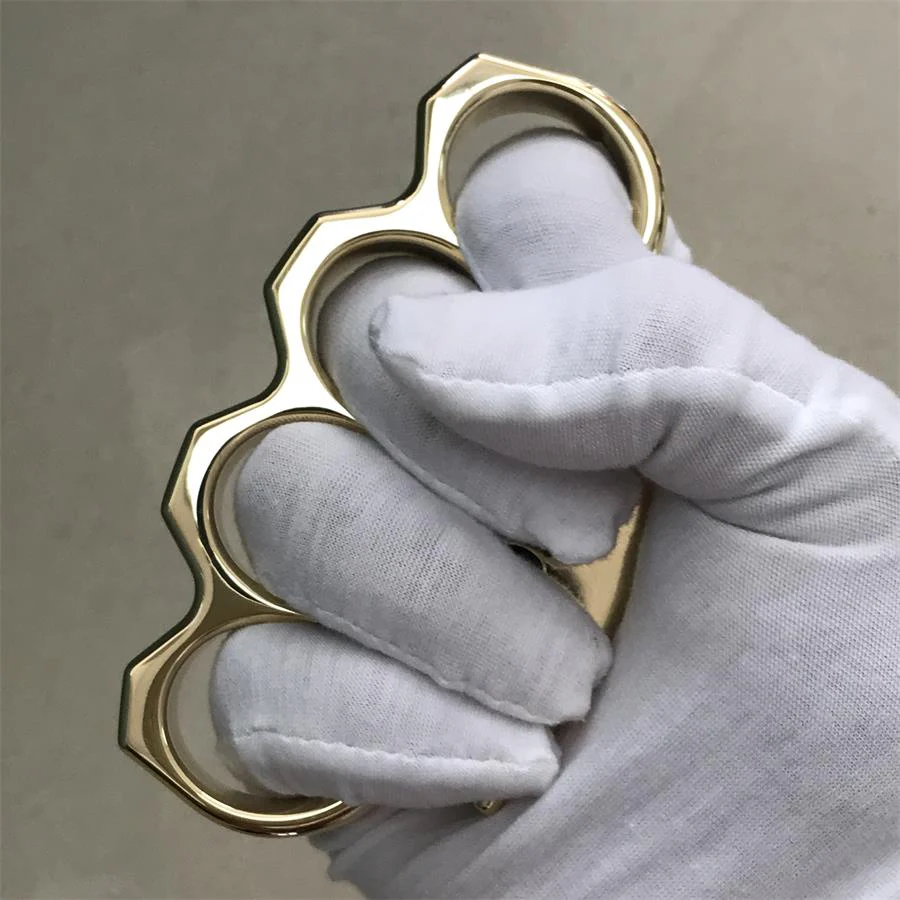 The KING OF GODEDC Classic Thickened Mirror Brass Knuckle Duster - Image 10