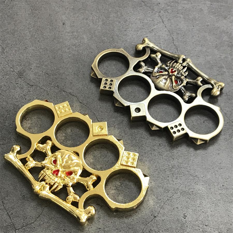 Colorful Skull Knuckle Duster Broken Window EDC Tool - Image 6