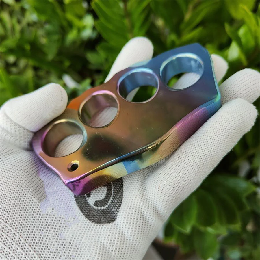 Colorful Titanium Knuckle Duster Portable Self-defense Tool - Image 3