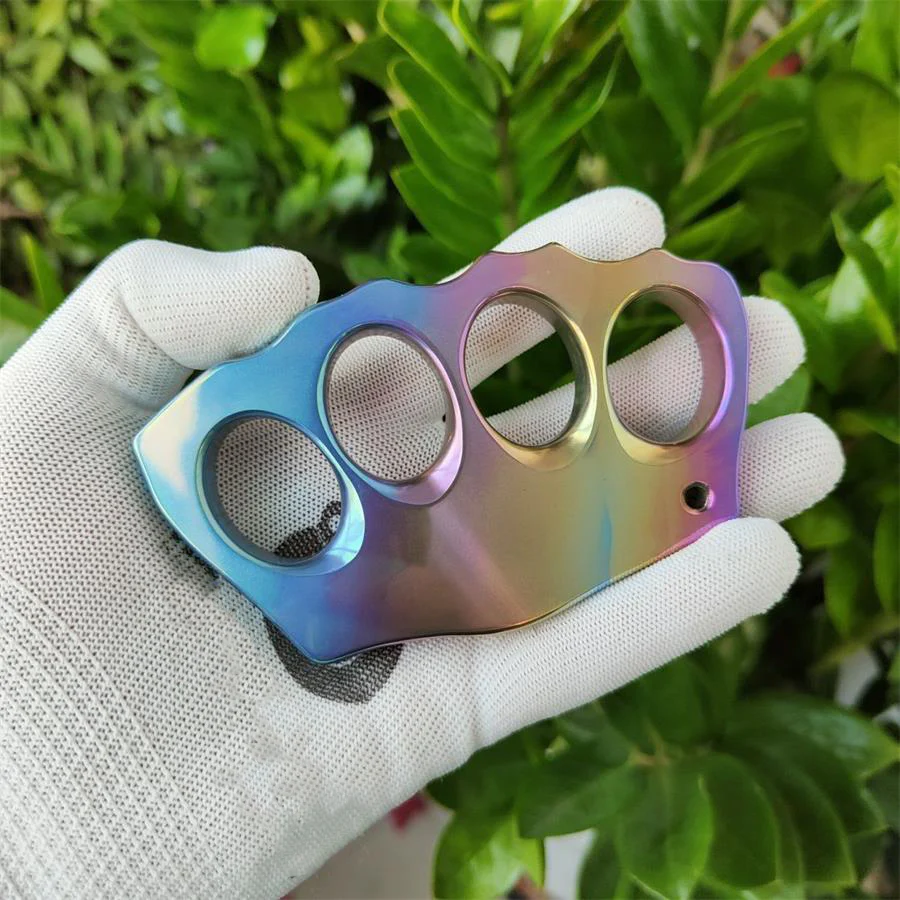 Colorful Titanium Knuckle Duster Portable Self-defense Tool - Image 4